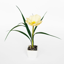 تحميل الصورة في عارض المعرض، Artificial Flower Plant in Mini Plastic Pot (22 x 9 x 9 cm)