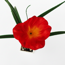 تحميل الصورة في عارض المعرض، Yellow flower with green leaves on a white background