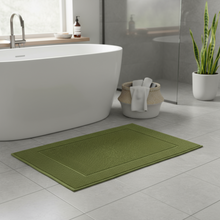 Load image into Gallery viewer, Bath Mat Towel Olive Strips - 55 cm * 85 cm - 100% Cotton