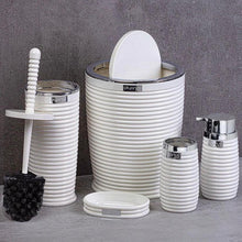 تحميل الصورة في عارض المعرض، Bathroom Accessories Set - 5 Pcs Decor Bathroom Set (Elegance) - Silver Frame