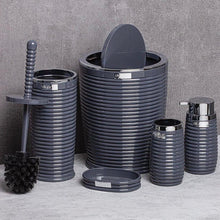 تحميل الصورة في عارض المعرض، Bathroom Accessories Set - 5 Pcs Decor Bathroom Set (Elegance) - Silver Frame