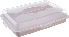 Load image into Gallery viewer, Food/Cake Holder - Rectanguler Portable Pasta / Pastery Carrier - Cake Box Comes With Handle