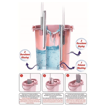 Load image into Gallery viewer, Bucket & Mop Cleaning Set - Bucket Set with 3 Compartments and Microfiber Mop