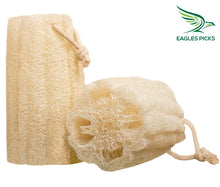 Load image into Gallery viewer, Premium Egyptian Natural Bath Loofah Sponges - 100% Organic, Gentle Exfoliation (Set of 2)