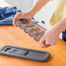 Load image into Gallery viewer, Ice Cube Tray (Lid with Silicone Frame) - Covered Ice Cube Tray with Removable Cover