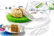 Load image into Gallery viewer, Food/Cake Holder - Round Portable Cake / Pastery Carrier - Cake Box Comes With Handle
