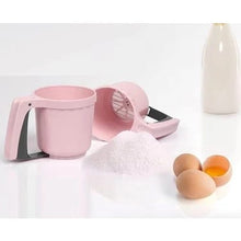 Load image into Gallery viewer, Sieves - Plastic Flour Sifter - Baking Sifter with Handle - 400 ml. Flour Sieve with Hand Press
