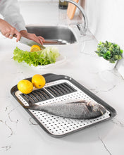 Load image into Gallery viewer, Colanders - 3 in 1 Draining Tray for Dishes, Fruits and Vegetables