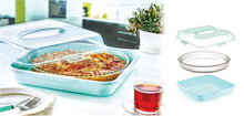 Load image into Gallery viewer, Food/Cake Holder - Square Portable Pasta / Pastery Carrier - Cake Box Comes With Handle