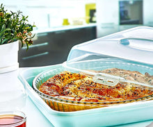 Load image into Gallery viewer, Food/Cake Holder - Square Portable Pasta / Pastery Carrier - Cake Box Comes With Handle