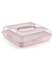 Load image into Gallery viewer, Food/Cake Holder - Square Portable Pasta / Pastery Carrier - Cake Box Comes With Handle
