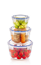 Load image into Gallery viewer, Food Storage Containers (Set of 3 - 625, 1200 & 2100 ml.) - Sealed High Round Storage