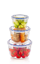 تحميل الصورة في عارض المعرض، Food Storage Containers (Set of 3 - 625, 1200 & 2100 ml.) - Sealed High Round Storage