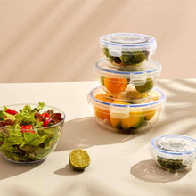 تحميل الصورة في عارض المعرض، Food Storage Containers (Set of 4 - 625, 1200, 2100 & 3400 ml.) - Sealed High Round Storage