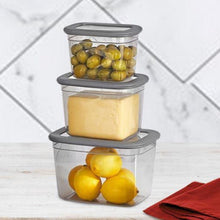 تحميل الصورة في عارض المعرض، Food Storage Containers Set with Plastic Lid (3 Pcs - 2,300 ml., 1,300 ml., 800 ml.)