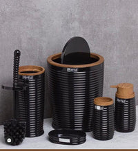 تحميل الصورة في عارض المعرض، طقم اكسسوار حمام 5 قطع ديكور حمام (Elegance) - اوشن هوم كوليكشن - اطار خشبى