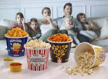 تحميل الصورة في عارض المعرض، Modern Style Reusable Plastic Pop corn Container / Popcorn Bowl for Movie Theater Night - Washable in the Dishwasher - BPA Free
