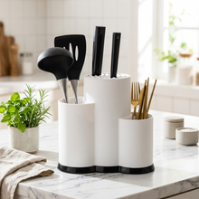 تحميل الصورة في عارض المعرض، Multifunction Utensil Organizer - 3-in-1 Kitchen Utensil Holder Set - Utensil Holder for Countertop