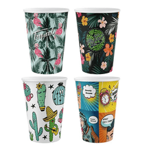 Load image into Gallery viewer, Set of 4 Reusable Plastic Cups - BPA-Free, Durable Construction - 400 ml
