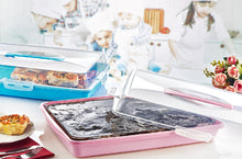 Load image into Gallery viewer, Food/Cake Holder - Rectanguler Portable Pasta / Pastery Carrier - Cake Box Comes With Handle