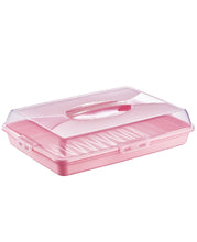 Load image into Gallery viewer, Food/Cake Holder - Rectanguler Portable Pasta / Pastery Carrier - Cake Box Comes With Handle