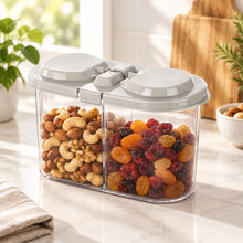تحميل الصورة في عارض المعرض، Clear storage container with a beige lid on a white background