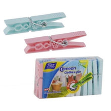Load image into Gallery viewer, Plastic Clothespins - Colorful Plastic Clothes Clips- Heavy Duty Laundry Clothes pins Set (24 Clip)