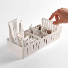 تحميل الصورة في عارض المعرض، Plastic Storage Organizer with 5 Adjustable Compartments