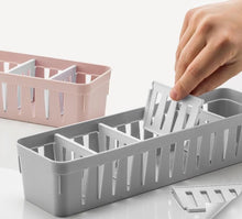 Load image into Gallery viewer, Plastic Storage Organizer with 5 Adjustable Compartments
