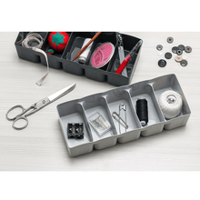 تحميل الصورة في عارض المعرض، Plastic Storage Organizer with 5 Compartments - Large size - (15.3 x 31 x 8 cm)