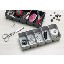 Load image into Gallery viewer, Plastic Storage Organizer with 5 Compartments - Small size - (10.5 x 27.5 x 6.5 cm)