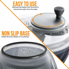 Load image into Gallery viewer, Large Salad Spinner - Vegetables Drainer & Colander - 4.7 Liter Salad Dryer