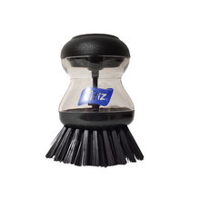 Load image into Gallery viewer, Soap Dispensing Palm Dish Brush (Black) - Kitchen Brush for Cleaning