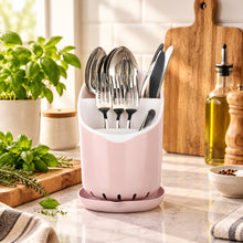 تحميل الصورة في عارض المعرض، 3-in-1 Cutlery Drainer & Utensil Holder | Water Reservoir