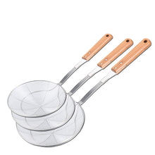 Load image into Gallery viewer, Stainless Steel Wire Spider Skimmer / Strainer with Safe Wooden Handle (3 Sizes)
