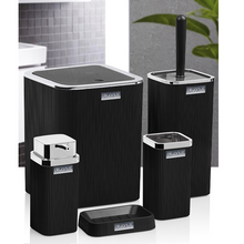 تحميل الصورة في عارض المعرض، طقم اكسسوارات حمام - طقم حمام ديكور 5 قطع (ستيلا) - إطار فضي