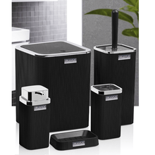 Load image into Gallery viewer, Bathroom Accessories Set - 5 Pcs Decor Bathroom Set (Stella) - Silver Frame
