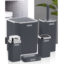 تحميل الصورة في عارض المعرض، طقم اكسسوارات حمام - طقم حمام ديكور 5 قطع (ستيلا) - إطار فضي