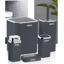 Load image into Gallery viewer, Bathroom Accessories Set - 5 Pcs Decor Bathroom Set (Stella) - Silver Frame