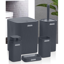 تحميل الصورة في عارض المعرض، طقم اكسسوارات حمام - طقم حمام ديكور 5 قطع ( ستيلا ) - إطار مصمت