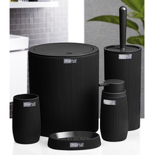 Load image into Gallery viewer, Bathroom Accessories Set - 5 Pcs Decor Bathroom Set (Striped) - Solid Frame