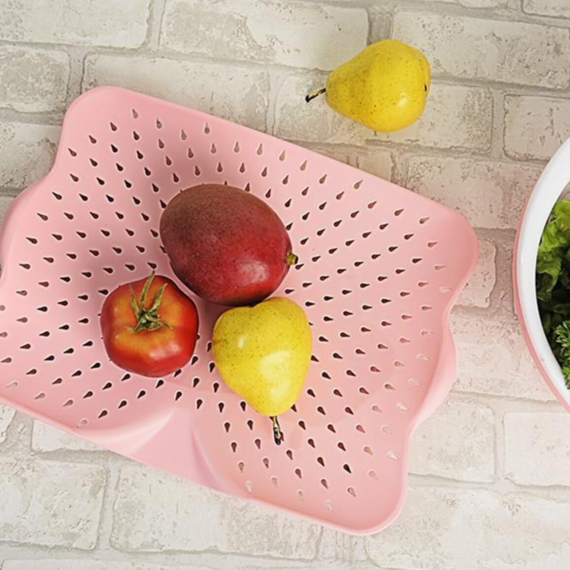 Sink Strainer Flat Waterfall Sink Colander Food Prepping