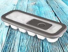 Load image into Gallery viewer, Ice Cube Tray (Lid with Silicone Frame) - Covered Ice Cube Tray with Removable Cover