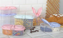 تحميل الصورة في عارض المعرض، عبوة حلوى و مكسرات بلاستيك - صندوق تخزين بالأجنحة - 1200 مل. سناك بوكس مقسم