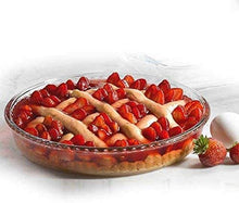 تحميل الصورة في عارض المعرض، طقم طبق خبز زجاجي للفرن مكون من 2 - صينية خزفية دائرية لللازانيا والتارت والكعك.