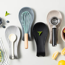 Load image into Gallery viewer, Set of kitchen utensils including a whisk, ladle, and spoon on a light surface with lemons and mint leaves.
