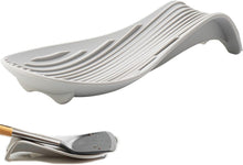 Load image into Gallery viewer, Gray kitchen tool with a wooden handle on a white background

