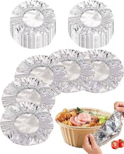 Load image into Gallery viewer, 10 PCS reusable aluminum foil insulation covers for keeping food hot, featuring high-temperature resistance and durable design.
