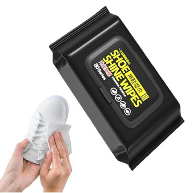 Shoe cleaner wipes pack for effective cleaning of sneakers and all types of shoes, convenient pull-out design.