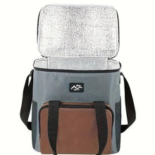 تحميل الصورة في عارض المعرض، 1 Pcs Insulated Cooler Multipurpose Bag – Large Reusable Thermal Tote with Zippered Top – For Groceries, Picnic, Food Delivery &amp; Beach - Grey x Light Grey
